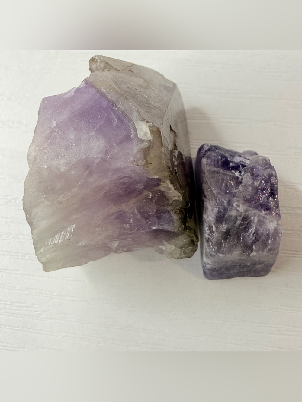 Raw Amethyst Crystal Chunk Duo • 44.7g
